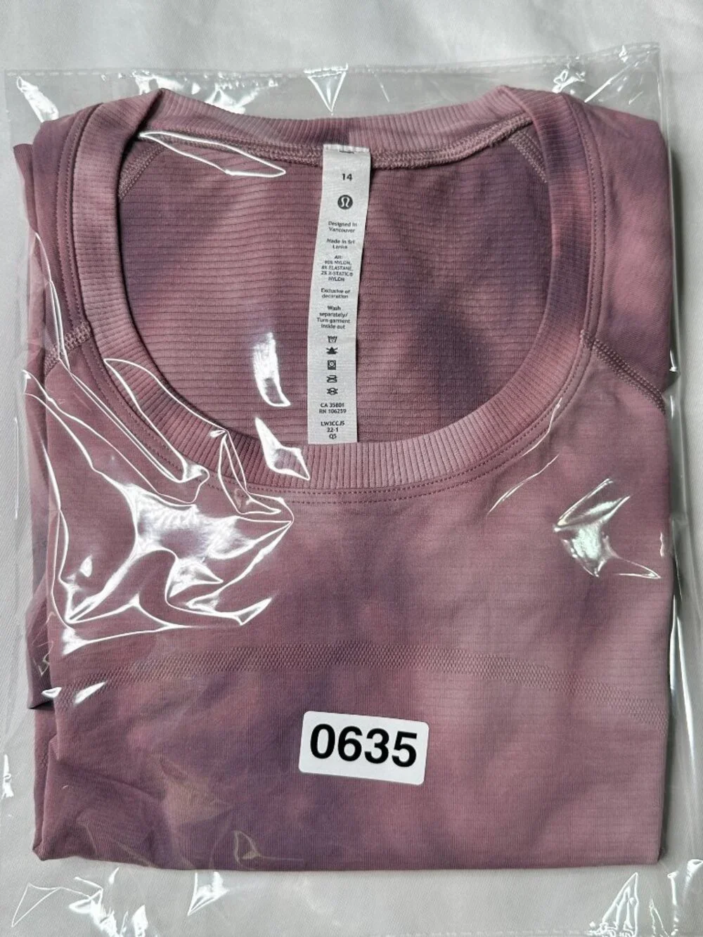 Lululemon Women Swiftly Tech 2.0 Purple Long Sleeve LS Shirt 14